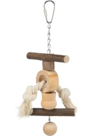 Zabawka ze sznurem i dzwonkiem natural living, 20 cm