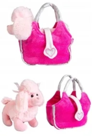 Pluszowy Pies pudel różowy w torebce