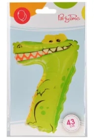 Balon foliowy cyferka 7 zwierzątko