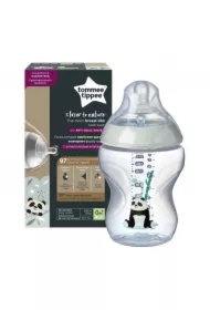 Butelka do karmienia ze smoczkiem silikonowym Panda