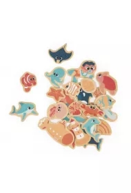Zestaw drewnianych magnesów Podwodny świat