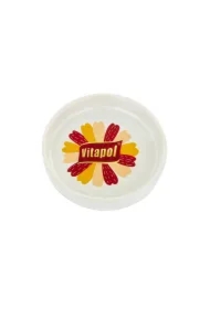 Miska dla chomika, biała, nadruk, ceramiczna