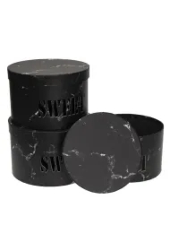 Pudełko Flower Box 3 szt Sweet czarny