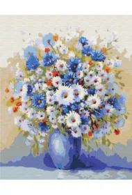 Malowanie po numerach - Bukiet polnych kwiatów