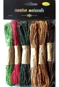 Sznurki papierowe 6 kolorów