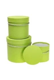 Pudełko Flower Box 3 szt ciemnozielony