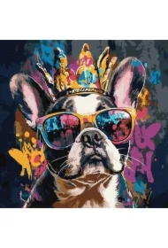 Malowanie po numerach - Jasny buldog
