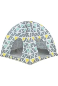 Sunny, wigwam, dla kawii/królików, wielokolorowy/szara, 37 x 35 x 37 cm