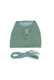 Zestaw, szelki+Smycz dla psa, zielony, płótno nylonowe, rozmiar L