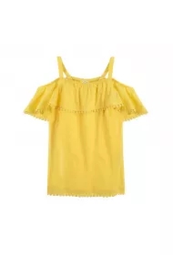 Bluzka Dziewczęca Na Ramiączka Żółta Hiszpanka 110 Cm Cool Club