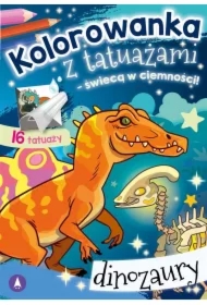 Kolorowanka z tatuażami. Dinozaury