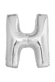 Balon foliowy litera H srebrna