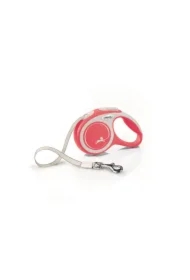 New Comfort, Smycz automatyczna dla psa, czerwona, XS, 3m, taśma