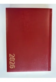 Kalendarz 2026 A5 dzienny czerwony