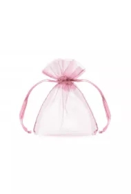 Woreczki z organzy różowy 10cm 10 szt