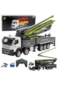 Ciężarówka pomogruszka RC szara 1:18