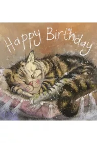 Karnet Urodziny AC656 Śpiący kot
