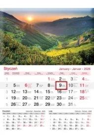 Kalendarz ścienny 2026 jednodzielny Góry