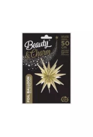 Balon foliowy Gwiazda 3D szampańska