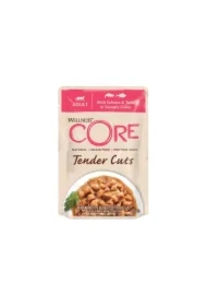 Core Tender Cuts, karma mokra, dla dorosłych kotów, z łososiem i tuńczykiem w sosie, saszetka