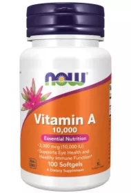 Witamina A 10000 IU z oleju z wątróbek rybnych softgels suplement diety