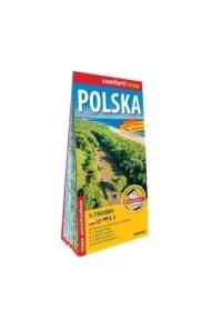 Polska laminowana mapa samochodowa 1:750 000