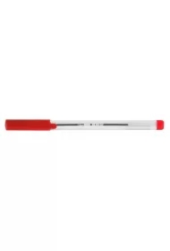 Długopis biurowy przezroczysty 1 mm czerwony