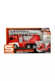 Straż pożarna na baterie sikająca wodą