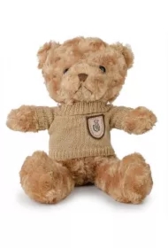 Miś kudłaty 22cm w sweterku beżowy