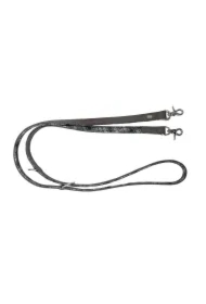 Smycz skórzana, 20 mm x 200 cm, siwy-kratka