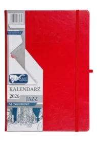 Kalendarz 2026 A4 tygodniowy Jazz czerwony