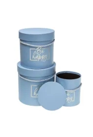 Pudełko Flower Box 3 szt niebieski