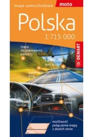 Polska 1 : 715 000. Mapa samochodowa dwustronna, papierowa