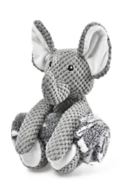 Zestaw: Słonik zabawka pluszowa dla psa 31, 5 x 27cm + miękki kocyk 70 x 60cm