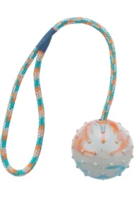 Piłki z gumy naturalnej na sznurku śr. 6 cm/30 cm