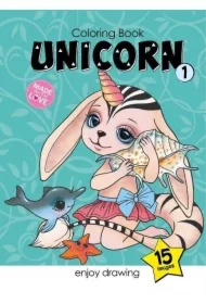 Kolorowanka A5 15 obrazków Jednorożce 1