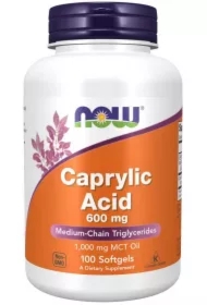 Kwas kaprylowy 600 mg softgels Suplement diety