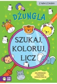 Szukaj, koloruj i licz. Dżungla