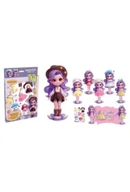 Układanka magnetyczna fioletowa zabawa w ubieranie