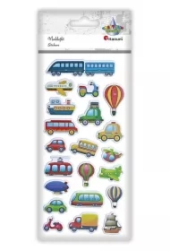 Naklejki wypukłe miękkie pojazdy mix