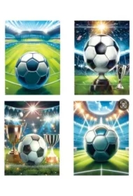 Torebka prezentowa M Piłka nożna szerokie dno