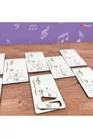 Nauka nut na pięciolinii w kluczu basowym