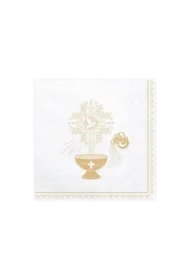 Serwetki Chrzest Święty 33x33cm złoty 20 szt