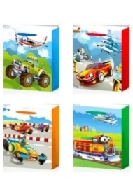 Torebka prezentowa XL Pojazdy szerokie dno