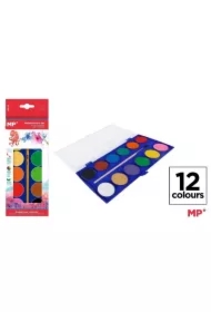 Farba akwarelowa z pędzelkiem 12 kolorów