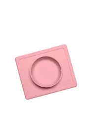 Silikonowa miseczka z podkładką 2w1 Mini Bowl pastelowy róż