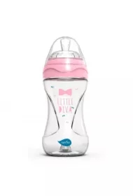 Butelka szklana antykolkowa różowa