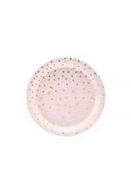 Talerzyki kropki jasny róż