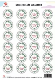 Naklejki Wesołych Świąt A4