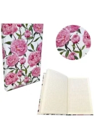 Notes A5 Soft Touch kratka 90g Peonie